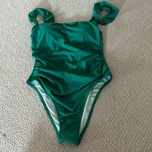 Emerald medium cupshe one piece with ruffle strap